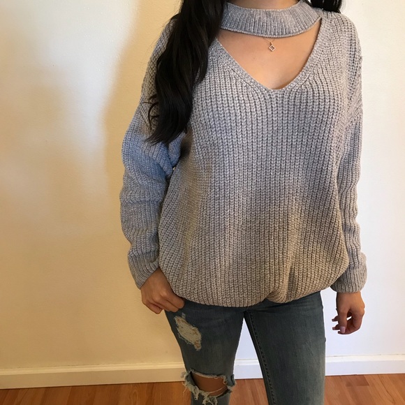 •LAST ONE• Chenille Choker Neck Sweater - Picture 5 of 8